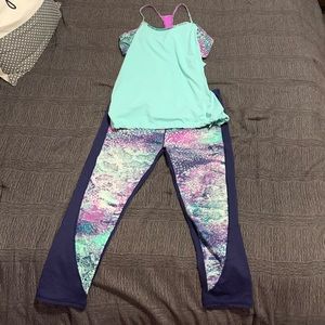 Fabletic Capri Legging & Tank Top with Sports Bra